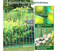 Clôture de délimitation, clôture mobile, 30 m de long et 1 m de haut, avec 25 poteaux, clôture à mailles fines pour chiens, clôture de clôture, clôture en coin, filet pour petits animaux, clôture de j