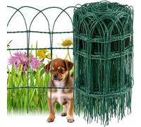 Clôture de jardin, 0,4 m x 25 m, verte, en fil métallique revêtu de PVC