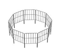 Clôture de Jardin 10 Panneaux Métalliques Filaires pour Extérieur | Clôture Décorative de Jardin pour Lapin, Balcon, Terrasse, Jardin, Plantes, Chien, Parcelle, Porche