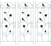 Clôture de jardin 3 pcs Vert 110 x 40 cm Acier