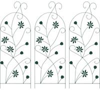 Clôture de jardin 3 pcs Vert 112 x 39,5 cm Acier