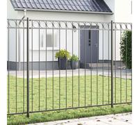 vidaXL Clôture de jardin ASSEN en acier 1,7 x 1,5 m Noir