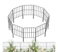 Clôture de Jardin Barrière Animale en Métal, 10 Pièces | Bordure de Jardin pour Balcon Cour Patio Extérieur Chien Plantes Fleurs Porche Lapin Terrasse