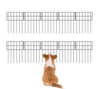 Clôture de jardin, barrière anti-animaux, 10 pièces, décoration extérieure | Barrière pour animaux de compagnie d'extérieur pour cour, patio, pelouse, sentier, ferme, lapin, poulet, animal domestique