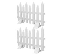 Clôture de Jardin Blanche en Piquets, Bordure Décorative Plastique | Massifs et Plantes en Pot, Ajustement Souple, Surface Lisse, Usage Extérieur Saisonnier