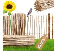 BOGATECO Clôture à Lattis Noisetier Bois | 50 cm de Hauteur et 500 cm de Long | Distance entre Lattes 7-8 CM | Idéal Comme une Clôture de Jardin | Peut être Utilisé Comme de Support pour les Vignes