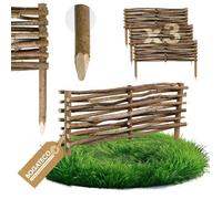 Clôture de jardin - BOGATECO - Lot de 3 60x20cm - Noisetier tressé - Flexible - Éco-responsable