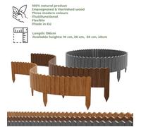Clôture de jardin - BOGATECO - Rollborder de Rail en Bois - Sapin - 200 cm - Imprégné