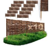 Clôture de jardin - BOGATECO - Rollborder noisetier - 100x30 cm - Lot de 10 - Flexible