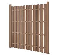 Clôture de Jardin Brise Vent Brise Vue Bois Composite (WPC) Brun 185 x 193 cm