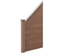 Clôture de Jardin Brise Vue Brise Vent Bois Composite (WPC) Brun 180 x 96 cm