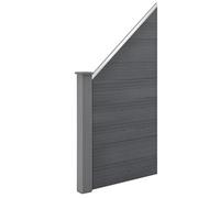 Clôture de Jardin Brise Vue Brise Vent Bois Composite (WPC) Gris 180 x 96 cm