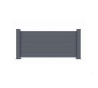 Clôture de jardin - CASANOOV - NIESEN - 1,9m H.90cm - Gris Anthracite - Aluminium