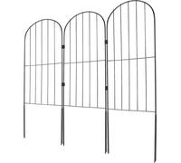 Clôture de jardin, clôture sans creusage 24''(H)x13''(L) Clôture anti-animaux, clôture décorative souterraine pour jardin avec espacement des pointes de 2 pouces, clôture métallique pour chien pour la