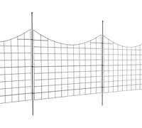 Clôture de jardin, clôture sans excavation 36,6 po (H) x 29,5 po (L) Clôture anti-animaux, clôture décorative souterraine pour jardin avec espacement des pointes de 2,5 pouces, clôture métallique pour