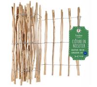 Clôture de Jardin - CREATIVE HOME - Bois de Noisetier - Hauteur 100 cm - Longueur 5 m - Espacement 7-9 cm