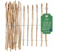 Clôture de Jardin - CREATIVE HOME - Bois de Noisetier - Hauteur 120 cm - Longueur 5 m - Espacement 7-9 cm