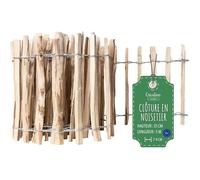 Clôture de Jardin - CREATIVE HOME - Bois de Noisetier - Hauteur 35 cm - Longueur 5 m - Espacement 7-9 cm