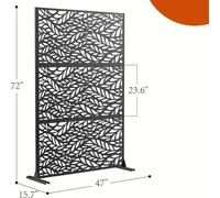 Clôture de jardin - Écran de confidentialité - Séparateur de jardin - Brise-vent - Écran de balcon - Clôture métallique autoportante