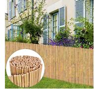 Clôture de Jardin en Bambou Naturel 3x1m - Barrière Souple Décorative pour Terrasse Allée Délmitation