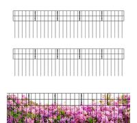 Clôture de jardin en métal 10 Pièces Métal Sans Creuser Antirouille | Barrière Animale Extérieure Pour Cour Pelouse Parterre De Fleurs Chiens Lapin Poule Animaux Domestiques