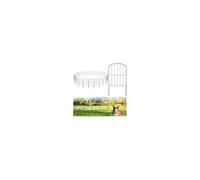 VEVOR Clôture de Jardin en Métal 61x33 cm Lot de 28 sans Creusage Barrière pour Animaux Espacement de Pointes 5,08 cm Clôture Métallique Décorative pour Chien Cour Terrasse Extérieur Noir