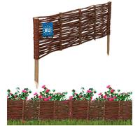 KOTARBAU® Clôture Bois - Bordure Jardin Extérieur - 60 x 20 cm - Bordure de Jardin en Osier à Planter - Marron - Cloture en Osier - Décoration Extérieure