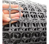 Clôture de jardin en plastique, filet à mailles noires for volaille, barrière for animaux, clôture temporaire for cerfs/poulets/chiens, sécurité construction, épaisseur 2,3 mm(1.5x50m(5x164ft))