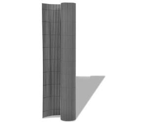 Clôture de jardin en PVC - Panneau brise-vue double face - 90 x 300 cm - Plastique - Gris clair
