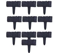 ClôTure De Jardin Imitation Pierre 5/10 Pièces Clôture De Jardin Imitation Pierre Plante Support Piquet Bordure Extérieure Bordure Décorative Pelouse(Black 10pcs)