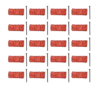 ClôTure De Jardin Imitation Pierre Clôture De Jardin en Pierre D'imitation, Panneau De Bordure D'aménagement Paysager, Retenue en Plastique Décorative avec Piquet for Fleurs(Brick Red 20PCS)