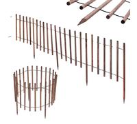 Clôture de jardin, structure en bois durable, style rustique, marron