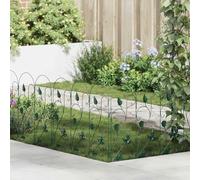 Clôture de jardin verte - 307 x 54,5 x 0,3 cm - Bordure en métal robuste pour pelouse et parterre de fleurs - Brise-vue décoratif pour l'extérieur