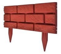 vidaXL Clôture de jardin Brique Design 11 pcs