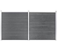 Clôture de jardin WPC 353x186 cm Gris