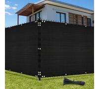 Clôture de protection contre les regards indiscrets, dimensions 1,82 m x 15,24 m, brise-vue, filet d'ombrage avec œillets, grammage 142 g/m²
