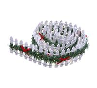 Clôture de sapin de Noël pour chiens en bois festif à LED Décoration de | Bordure d'arbre pour chats et chiens - Pour maison, dortoir, appartement, salon, cheminée, jardin, terrasse, cour - Blanc