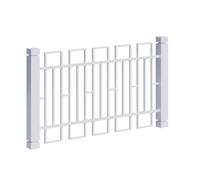 Clôture de séparation de jardin en métal pour aménagement paysager | Design modulaire épissable, métal résistant aux intempéries, séparateur d'espace, paire avec jardinières, cour et café