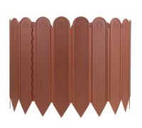 Clôture Décorative de Jardin en Plastique Marron pour Cour Extérieure | Installation Facile, Usage Polyvalent pour Filet D’oiseaux, Bassin et Piscine, Barrière Décorative