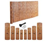 Clôture décorative en bambou naturel pour balcon - Brise-vue tissé à la main - Stores enroulables en bambou - 0,6 x 4 m de haut - Pare-soleil - Clôture d'intimité imperméable (0,6 x 4 m)