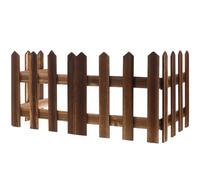 Clôture Décorative en Bois Carbonisé pour Jardin Marron et Noël | Style Rustique Simple, Finition Effet Bois, Surface Lisse, pour Bases D’arbre et Massifs de Gravier