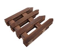 Clôture Décorative en Bois Marron pour Jardin, Souple et Facile | Anti-corrosion, pour Cours et Massifs Fleuris, Installation Simple, Décoration de Pelouse