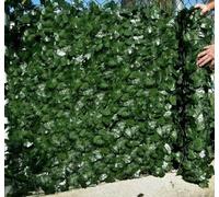 Clôture décorative en lierre artificiel, 3 m x 1 m, clôture de jardin en feuilles de lierre artificielles vertes, panneau de clôture en lierre pour la protection de la vie privée, décoration murale