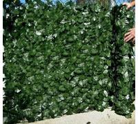 Clôture décorative en lierre artificiel, rouleau de haie de jardin de 3 m x 0,5 m en feuilles vertes artificielles, panneau de clôture d’intimité en lierre, treillis de feuilles pour terrasse de