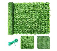 Clôture d'intimité artificielle - 2 x 2 m - Feuille de lierre synthétique - Protection pour balcon extérieur - Pour intimité dans le jardin