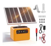 clôture électrique réglable de 0,3 à1,5 joule avec panneau solaire de 15W batterie de 7Ah,clôture électrique solaire portabl