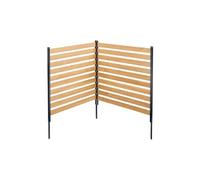 VEVOR Clôture de confidentialité en bois, clôtures d'écran pour climatiseur à 2 panneaux, 1100 x 982 mm, avec piquets métalliques, installation facile, brise-vue extérieur pour décoration de jardin