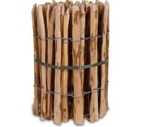 Clôture en bois - Bordure pour bassin - Séparation de jardin - Bois de noisetier résistant aux intempéries - 50x500 cm - Aspect naturel