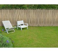 Clôture en bois de teck - L100 x H120 cm coloris naturel clair - EDANA