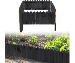 Clôture en bois flexible - Panneau déroulable de 20 cm - Clôture - Palissade - 1000 x 20 cm - Anthracite - Clôture décorative - Habillage en bois - Délimitation de jardin
